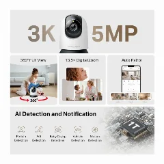 Mercusys Pan Tilt AI Home Security Wi-Fi Camera
