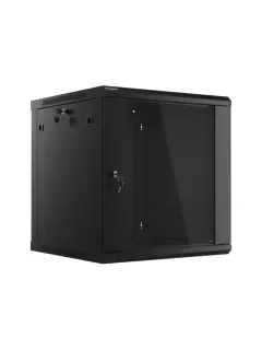 Lanberg 19" Wall-Mount 12U/600X600 (Flat Pack) With Glass Door Black