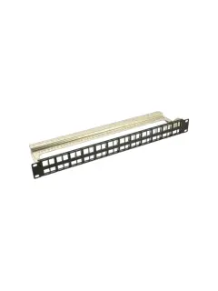 NaviaTec 1U 48 portni prazni patch panel, crni