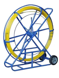 NFO Fiberglass (FRP) remote control for pulling cables, 8mm, 150m, yellow