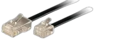 Transmedia Connecting Cable Western 8 4 to 6 4, 3m, Black