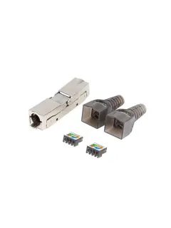 Lanberg 2X RJ45 Cat6A FTP Plug 8P8C Tool-Less Adapter