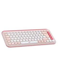 Logitech POP Icon Keys, bež. tipkovnica, roza