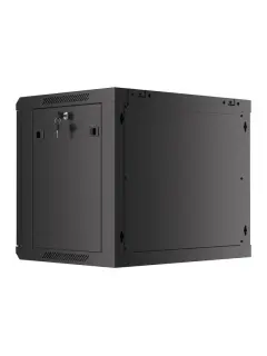 Lanberg 9U/600X450 19" Wall-Mount (FLAT PACK) Rack-Cabinet With Glass Door Black