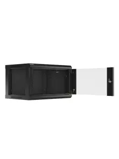 Lanberg 19" Wall-Mount 6U/600X450 Rack Cabinet (Flat Pack) With Glass Door Black