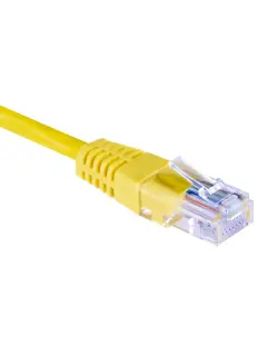 MasterLan Cat5e UTP, Yellow, CCA, 0,25m RJ45 patch cable