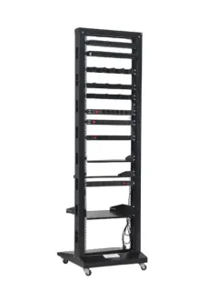 NaviaTec 19" 2 Post Open Frame Rack, 29U crni