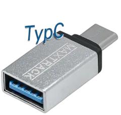 Transmedia USB type C plug to USB 3.0 A jack OTG