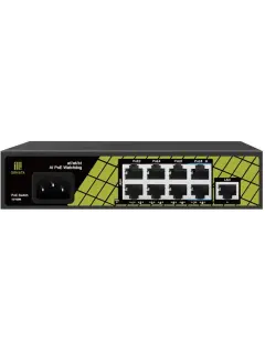 Conexpro 9-Port unmanaged PoE switch 9x 100mb/LAN, with 6x 802.3at PoE (30w)+ 2x 802.3bt (60w) + 1x