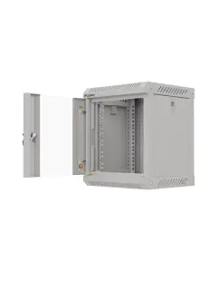 Lanberg 10" Wall-Mount 6U/300X300 Rack Cabinet (Flat Pack) With Glass Door Grey