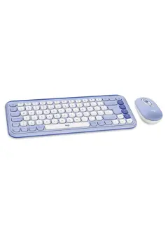 Logitech POP Icon Combo, bež. tipkovnica/miš, lila