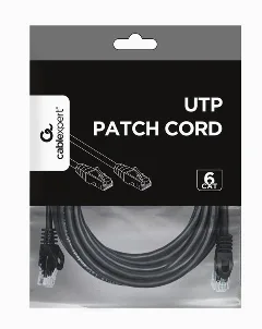 Gembird Cat6 UTP Patch cord, black, 5m