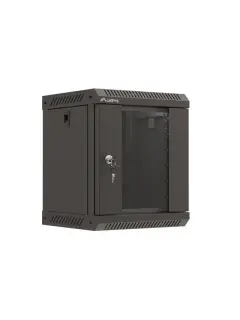 Lanberg 10" Wall-Mount 6U/300X300 Rack Cabinet (Flat Pack) With Glass Door Black