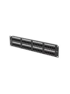 Lanberg Patch Panel 48 Port 2U 19" CAT.6 UTP Black