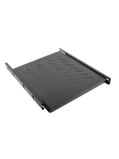Lanberg Sliding Shelf For 19" Rack Cabinets 1U/463X550MM Max Load Capacity Up To 60KG Black