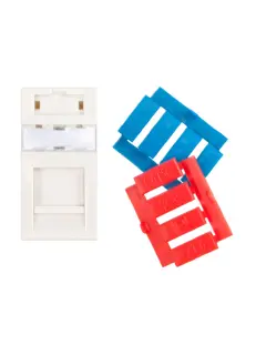 CommScope Face plate 22,5x45 za 1 modularni utor RJ45 Keystone E-serije, sa zatvaračem od prašine