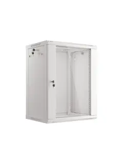 Lanberg Rack Cabinet 19" Wall-Mount 15U/600X450 (FLAT PACK) With Glass Door Grey V2