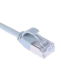 Masterlan comfort patch cable U FTP, extra slim, Cat6A, 3m, grey, LSZH