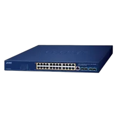 Planet 24-Port 10 100 1000T 802.3bt PoE 4-Port 10G SFP Managed Ethernet Switch