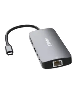 Hub Verbatim CMH-09 #32152 USB-C Pro, 9 priključaka, HDMI/RJ45/2x USB-C/USB-A 3.2 Gen2/2x USB-A 3.2 Gen1/SD/microSD