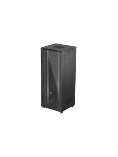 Lanberg 42U/800X800 Rack Cabinet 19" Free-Standing (Flat Pack) Cabinet With Glass Door Black