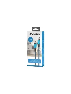 Lanberg USB-C M/M 4.0 CABLE 1M 240 W 8K 60HZ Black-Blue