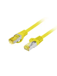 Lanberg CAT.6A S/FTP LSZH CU 0.5M Yellow Patchcord Fluke Passed