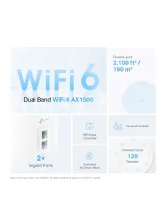 TP-Link AX1500 Whole Home Mesh Wi-Fi 6 System (2-pack)
