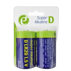 Gembird alkalne baterije tipa D, 2 komada