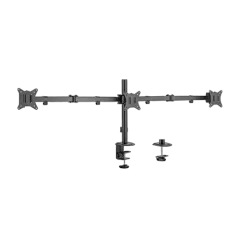 Gembird Adjustable desk 3-display mounting arm (rotate, tilt, swivel), 17”-27”, up to 7 kg