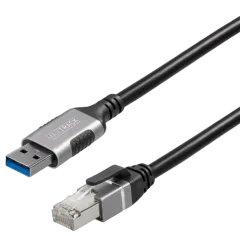 Transmedia Ethernet Cable Cat6 F UTP USB A 3.0 to RJ45, 2m