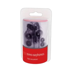Gembird Stereo earphones, gold-plated 3.5 mm jack, metal, black