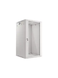 Lanberg 19" Wall-Mount 22U/600X600 (Flat Pack) With Glass Door Grey
