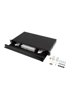 Lanberg Rackmount 19" 1U Fiber Patch Panel 24XSC DUPLEX / 24XLC QUAD Black + Accessories