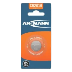 Ansmann Lithium Coin cell CR2016 1pcs blister packaging