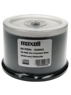 Maxell CD-R 52x, 700MB 50 kom spindle, printabilni