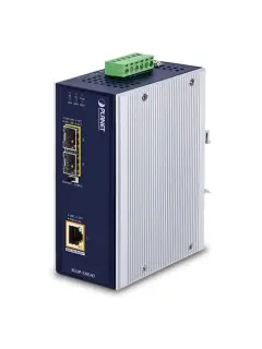 Planet Industrial 2-Port 100 1000X SFP to 1-Port GbE 802.3bt PoE Media Converter