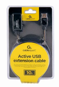 Gembird Active USB 2.0 extension cable, 10 m, black
