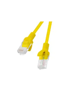 Lanberg 1M CAT.5E UTP Yellow Patchcord Fluke Passed