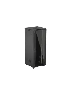 Lanberg 42U/800X800 Rack Cabinet 19" Free-Standing (Flat Pack) Cabinet With Glass Door Black