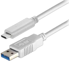 Transmedia USB type C plug - USB 3.1 type A plug, 1,0 m