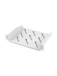 Lanberg 10" Fixed Shelf 1U/254X180MM Max Load Capacity up to 20KG Grey