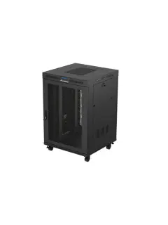 Lanberg 22U/800X800 Rack Cabinet 19" Free-Standing (Flat Pack) With Mesh Door LCD Black V2