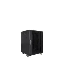 Lanberg 15U/600X600 Rack Cabinet 19" Free-Standing (Flat Pack) With Glass Door Black