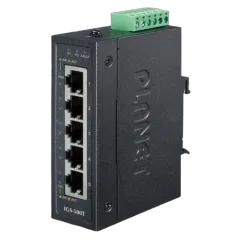 Planet Compact Industrial 5-Port (5x 1GbE RJ45) Switch, (-40~75C) unmanaged