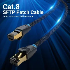 Vention Cat.8 SFTP Patch Cable 5m, Black