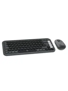 Logitech POP Icon Combo, bež. tipkovnica/miš, crna