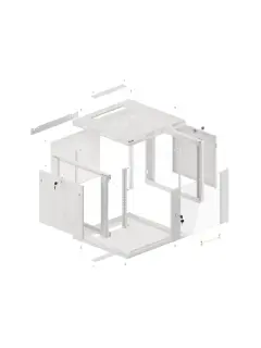 Lanberg 9U/600X600 19" Wall-Mount Rack Cabinet (Flat Pack) V2 Grey
