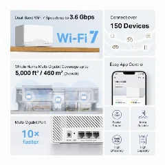 Mercusys BE3600 cijeli kućni Mesh Wi-Fi 7 sustav (2 komada)