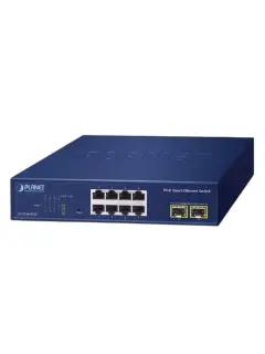 Planet 8-Port 10 100 1000T 2-Port 1000X SFP Web Smart Ethernet Switch